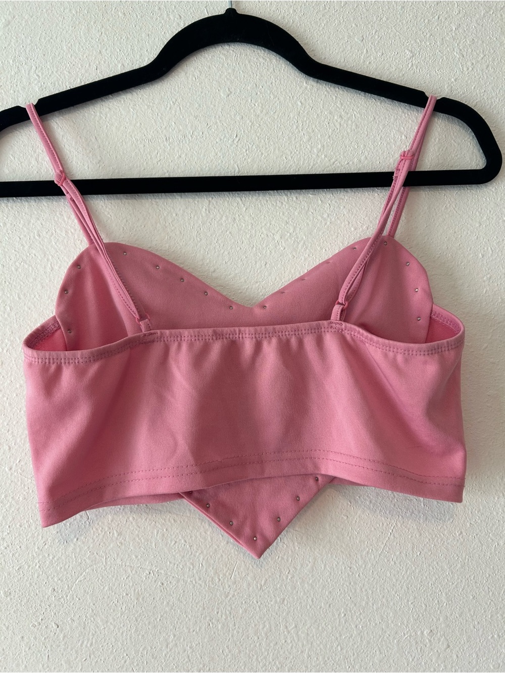 Pink Pearl-Trim Heart Bandeau Crop Top - Women Tops - Picture 2 of 3